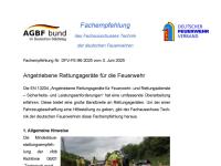 Fachempfehlung: Angetriebene Rettungsgeräte für die Feuerwehr