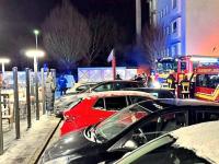 Mülltonnen im ICE-Gebiet brennen Mülltonnen im ICE-Gebiet brennen