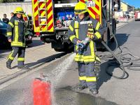 Gasgrill gerät in Brand