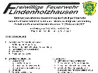 Jahreshaupt-/Mitgliederversammlung der FF Lindenholzhausen 