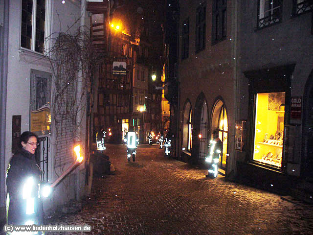 Fackelspalier Feuerwehren Limburg zur 1100 Jahr Feier am 10.02.2010