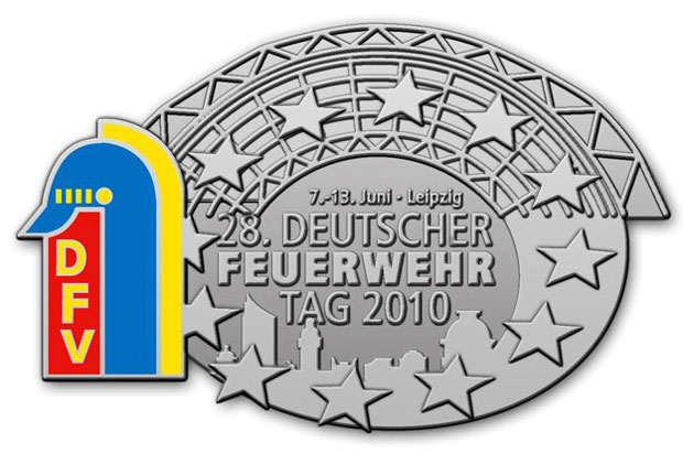 Tagungsabzeichen Deutscher Feuerwehrtag Leipzig 2010