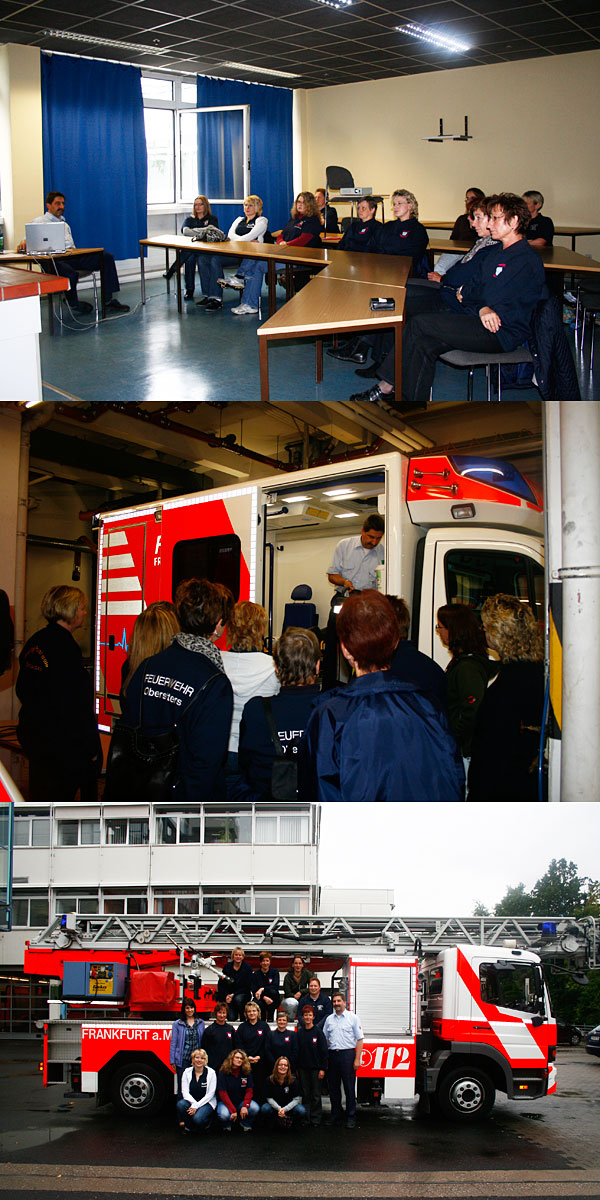 Feuerwehrfrauen aus dem LK Limburg-Weilburg bei der BF Frankfurt/Main.