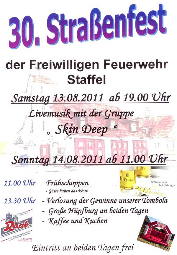 30. Straßenfest der FF Staffel