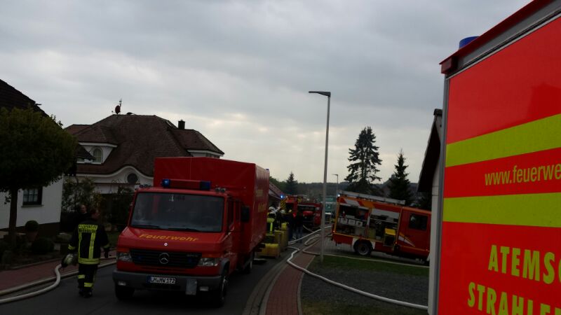 Brand Weilmünster-Aulenhausen 10.04.2014 (Quelle: FF Limburg)
