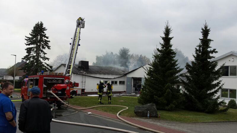 Brand Weilmünster-Aulenhausen 10.04.2014 (Quelle: FF Limburg)