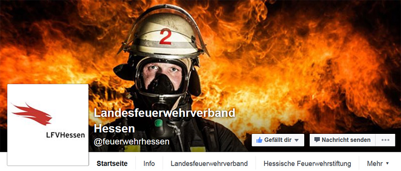 Facebook Seite des Landesfeuerwehrverbandes Hessen