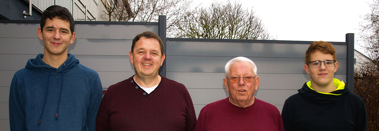 Die Ickenroths v.l.: Daniel, Markus, Alfred „Fredi“, Jan (privat) 