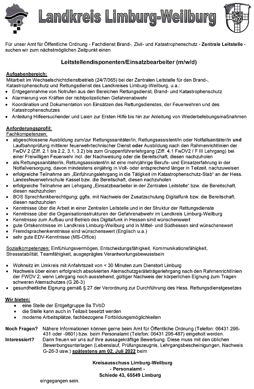 landkreis stellenausschreibung