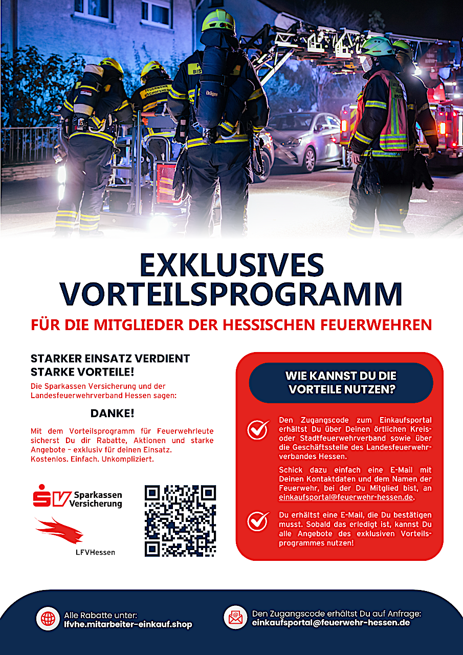 Vorteilsprogramm für Feuerwehrleute in Hessen