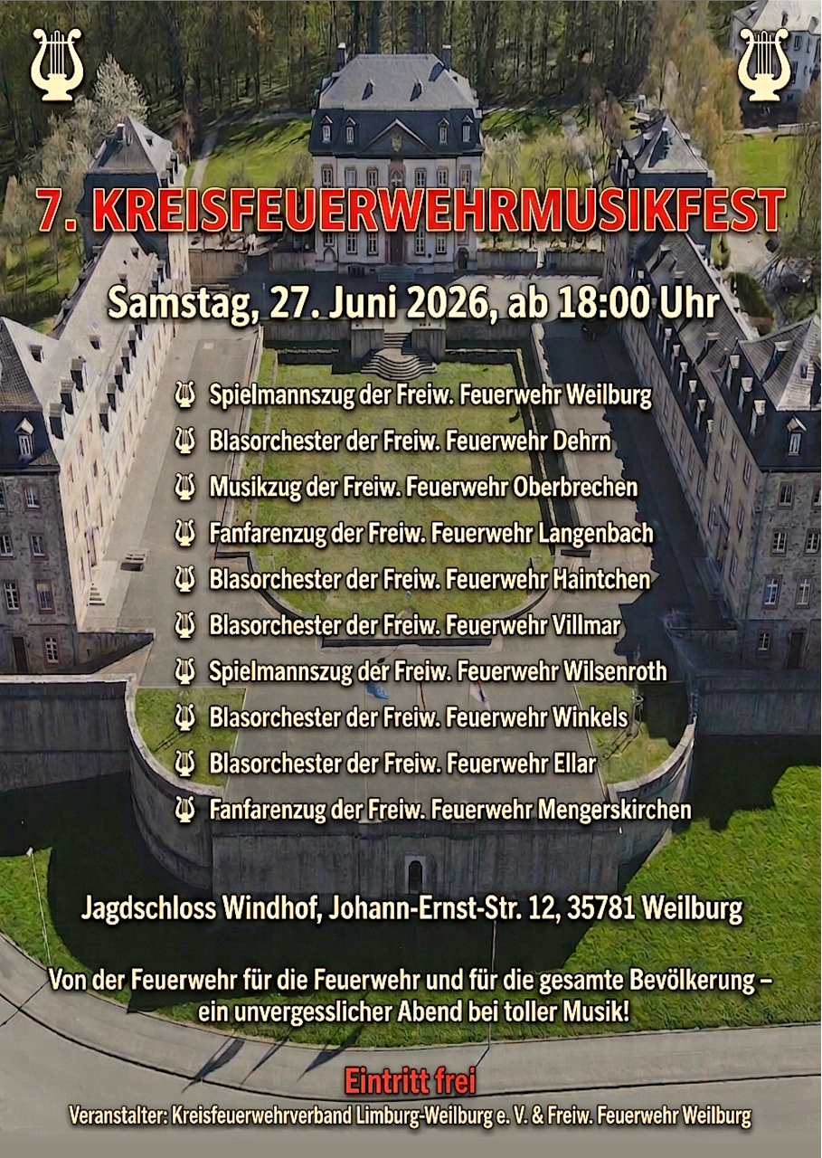 7. Kreisfeuerwehrmusikfest im Landkreis Limburg-Weilburg